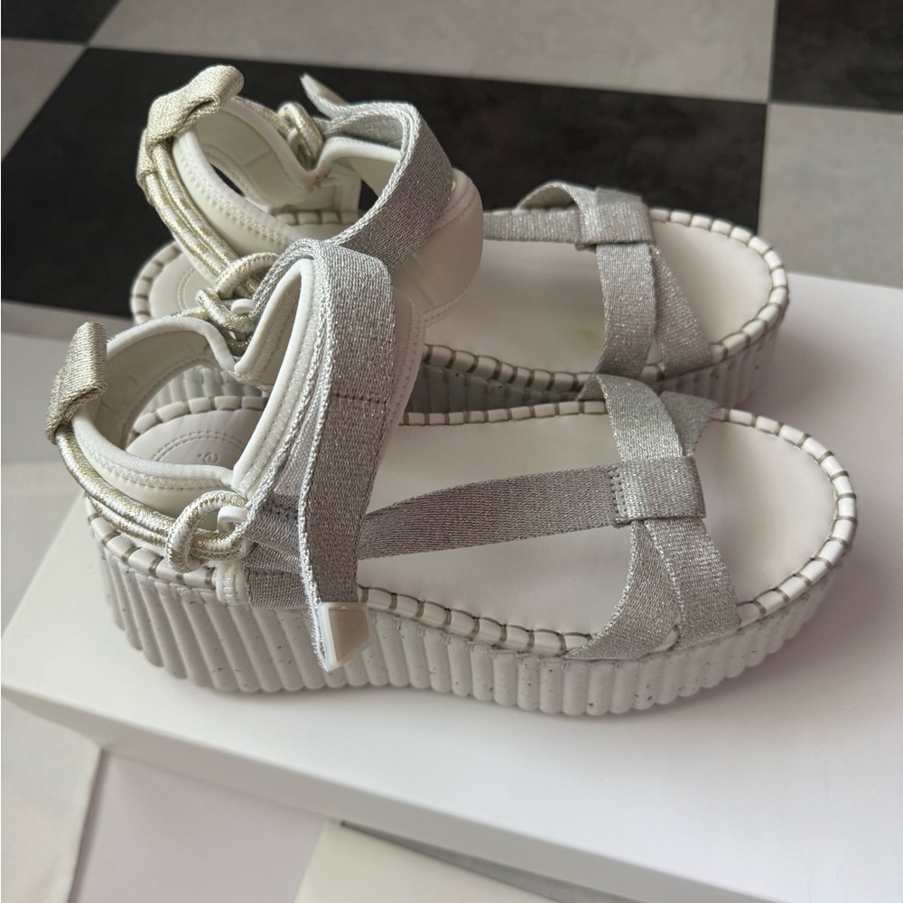 Chloe Silver Western Platform Sandals - Picture 9 of 11